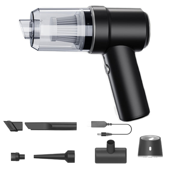 Small Wireless Charging Car Vacuum Cleaner Handheld High Power Vacuum Cleaner, Sort by color: 117CG-Black