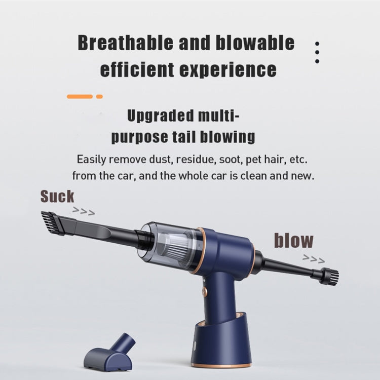 Small Wireless Charging Car Vacuum Cleaner Handheld High Power Vacuum Cleaner, Sort by color: 117CG-Black
