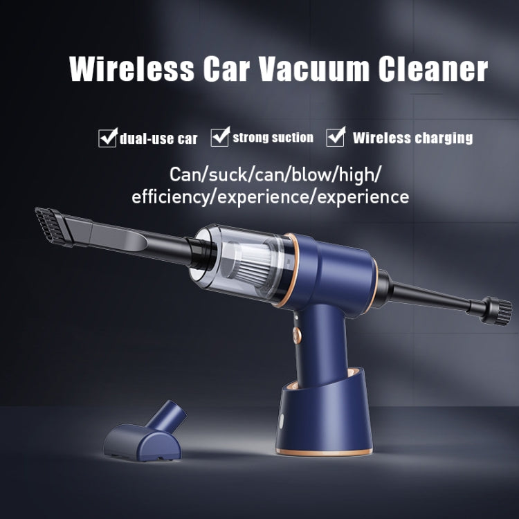 Small Wireless Charging Car Vacuum Cleaner Handheld High Power Vacuum Cleaner, Sort by color: 117CG-Black