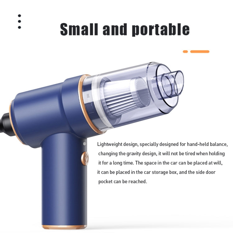 Small Wireless Charging Car Vacuum Cleaner Handheld High Power Vacuum Cleaner, Sort by color: 117CG-Black