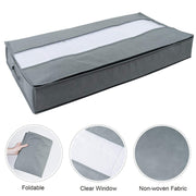 Non-Woven Quilt Storage Bag Home Dustproof Finishing Bag Moving Packing Bag 100 x 50 x 15cm(Light Gray)
