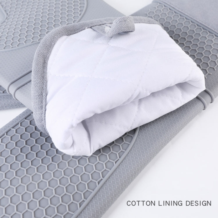 ZYA-426 Longer And Thicker Insulated Gloves Silicone Kitchen Baking Gloves(Black) - Insulation by PMC TechLife | Online Shopping South Africa | PMC TechLife | Buy Now Pay Later Mobicred