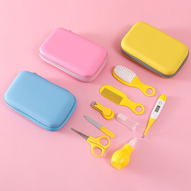 8 in 1 EVA Bag Baby Cleaning Care Set Baby Daily Cleaning Kit(Pink) - Baby Care by PMC TechLife | Online Shopping South Africa | PMC TechLife