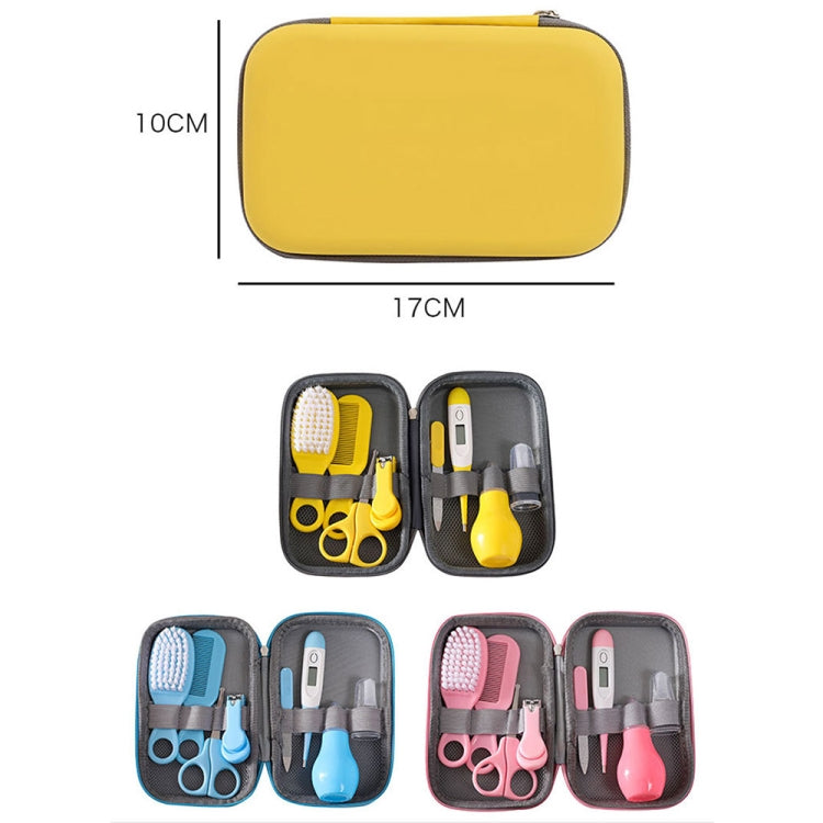 8 in 1 EVA Bag Baby Cleaning Care Set Baby Daily Cleaning Kit(Pink) - Baby Care by PMC TechLife | Online Shopping South Africa | PMC TechLife