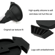 For Tesla Model3/Y 2pcs Charging Port Silicone Dustproof Water-resistant Cover, Color: Conjoined Red