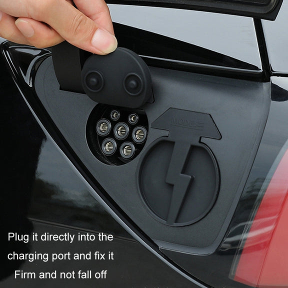 For Tesla Model3/Y 2pcs Charging Port Silicone Dustproof Water-resistant Cover, Color: Conjoined Red