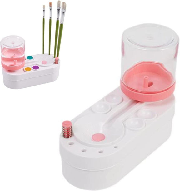 2nd Generation Oil Painting Brush Cleaner Tool with Water Container Paint Pen Washer(Green)
