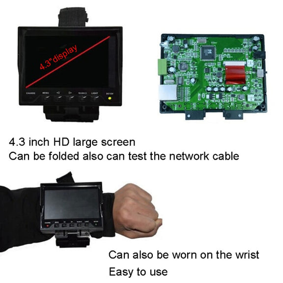 JSK-4300B 4.3 inch Handheld 12V Output Network Cable Monitoring Tester(With AU Plug Power Adapter)