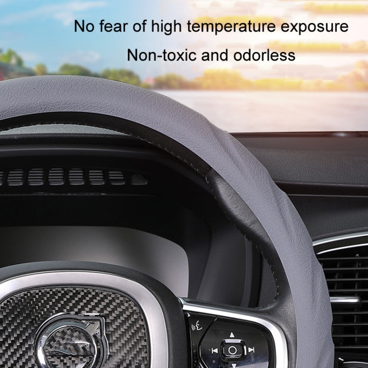Silicone Non-slip Wear-resistant Steering Wheel Cover, Size: 37-42cm(Gray)