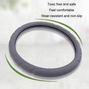 Silicone Non-slip Wear-resistant Steering Wheel Cover, Size: 37-42cm(Gray)