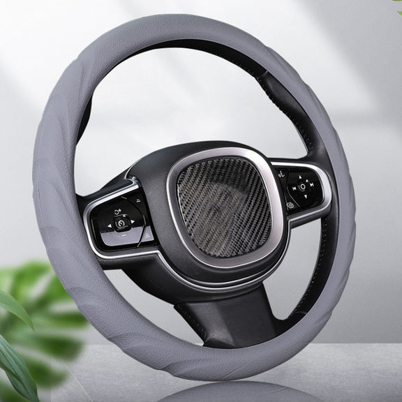 Silicone Non-slip Wear-resistant Steering Wheel Cover, Size: 37-42cm(Red)