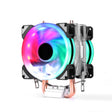 Desktop Computer Double Copper Tube CPU Radiator Super Quiet Color Light 3-pin Double Fan - Fan Cooling by PMC TechLife | Online Shopping South Africa | PMC TechLife | Buy Now Pay Later Mobicred