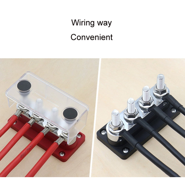 600A 48V RV&Ship Modification 4-way Large Electric DC Busbar(AOA4713C-M10) - Marine Accessories & Parts by PMC TechLife | Online Shopping South Africa | PMC TechLife | Buy Now Pay Later Mobicred