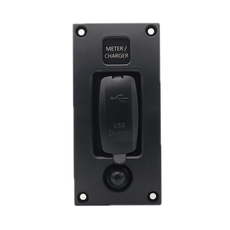 Marine Self-Locking Resetting Switch With Overload Protection Indicator Light Square 5V 3.4A Car Charging Panel - Marine Accessories & Parts by PMC TechLife | Online Shopping South Africa | PMC TechLife | Buy Now Pay Later Mobicred