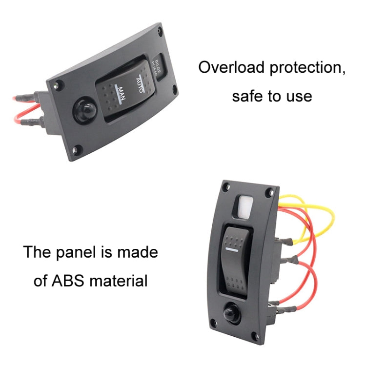 Marine Self-Locking Resetting Switch With Overload Protection Indicator Light ON-OFF-ON 3 Switch - Marine Accessories & Parts by PMC TechLife | Online Shopping South Africa | PMC TechLife | Buy Now Pay Later Mobicred