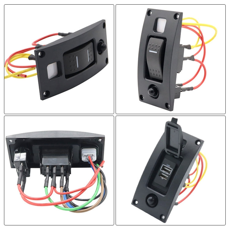 Marine Self-Locking Resetting Switch With Overload Protection Indicator Light ON-OFF-ON 3 Switch - Marine Accessories & Parts by PMC TechLife | Online Shopping South Africa | PMC TechLife | Buy Now Pay Later Mobicred