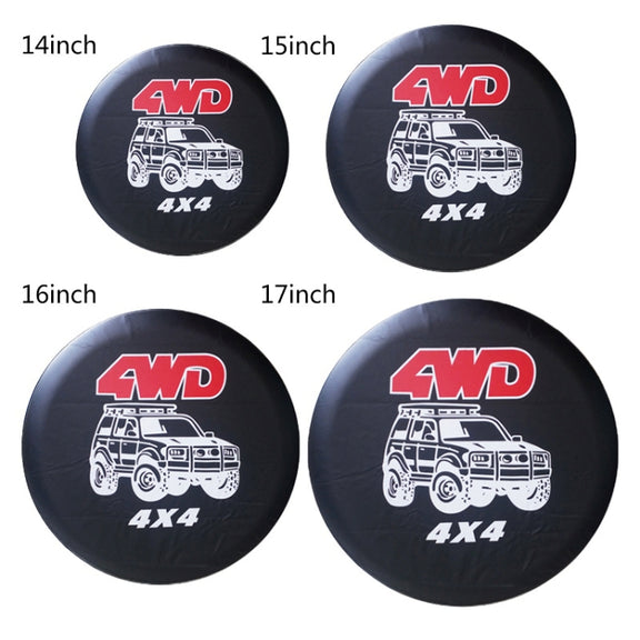 17 inch PVC Faux Leather Spare Wheel Cover Rear Tire Protector