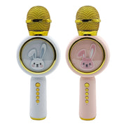 X6 Children Portable Bluetooth Light Microphone Audio All-in-One Machine(Milky White)
