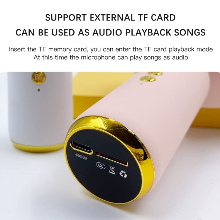X6 Children Portable Bluetooth Light Microphone Audio All-in-One Machine(Milky White) - Microphone by PMC TechLife | Online Shopping South Africa | PMC TechLife | Buy Now Pay Later Mobicred