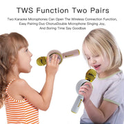 X6 Children Portable Bluetooth Light Microphone Audio All-in-One Machine(Milky White)