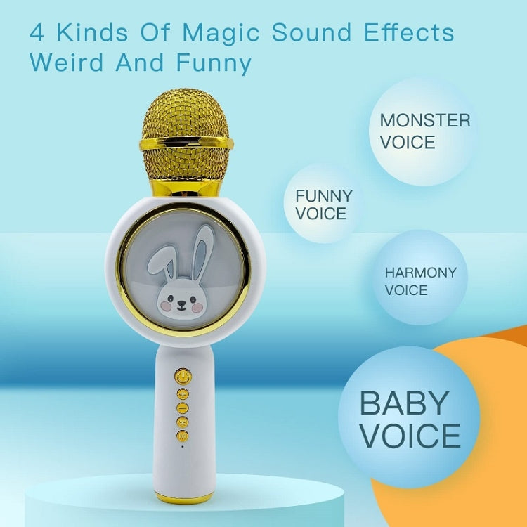 X6 Children Portable Bluetooth Light Microphone Audio All-in-One Machine(Milky White) - Microphone by PMC TechLife | Online Shopping South Africa | PMC TechLife | Buy Now Pay Later Mobicred
