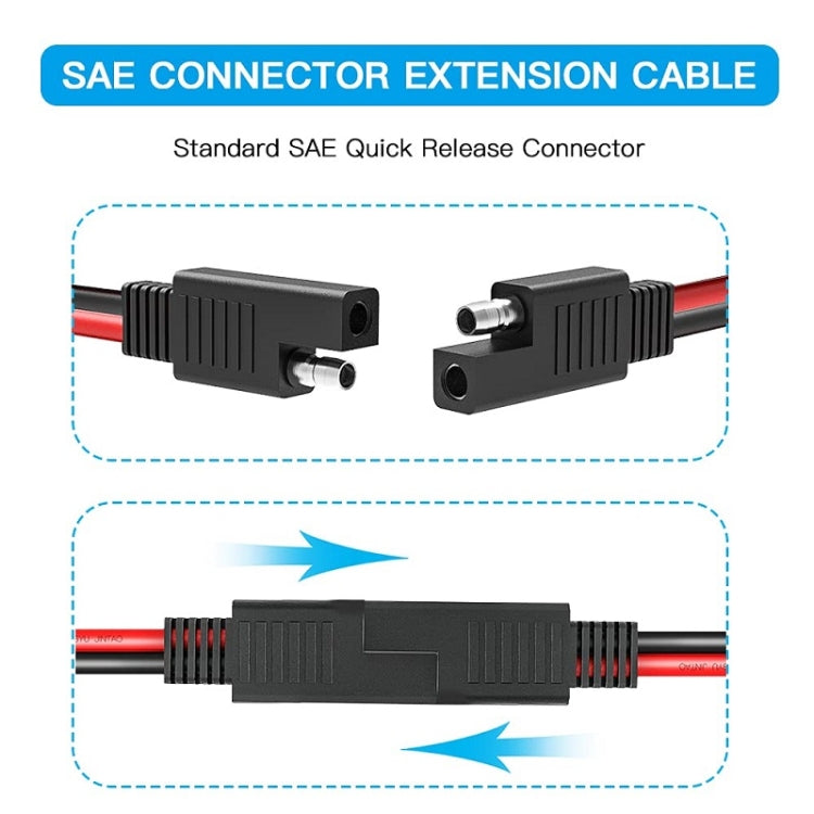 2pcs 20A Solar Car Battery SAE Power Extension Cable 15cm - DIY Cables by PMC TechLife | Online Shopping South Africa | PMC TechLife | Buy Now Pay Later Mobicred