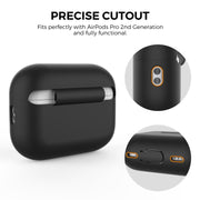 For AirPods Pro 2 AhaStyle PT187 Silicone One-Piece Protective Case With Lanyard Case(Purple)