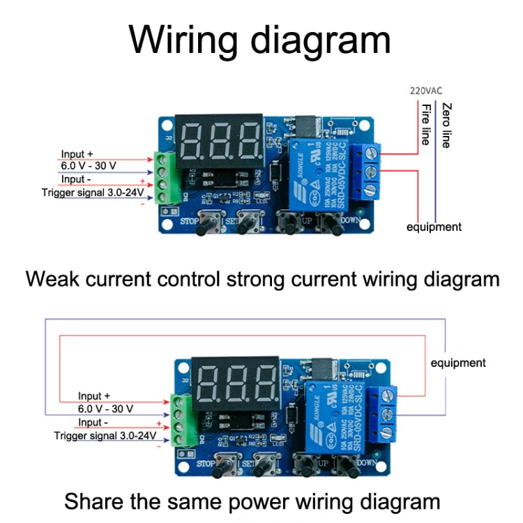 Deek-Robot DDC-431 Timer Delay Relay Switch Digital LED Display Delay Controller - Relay Module by PMC TechLife | Online Shopping South Africa | PMC TechLife