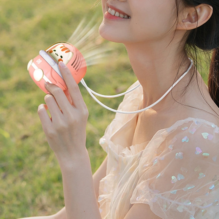 CS1327 Small USB Charging Cartoon Hanging Neck Fan Portable Leafless Silent Mini Fan(Bear) - Electric Fans by PMC TechLife | Online Shopping South Africa | PMC TechLife | Buy Now Pay Later Mobicred