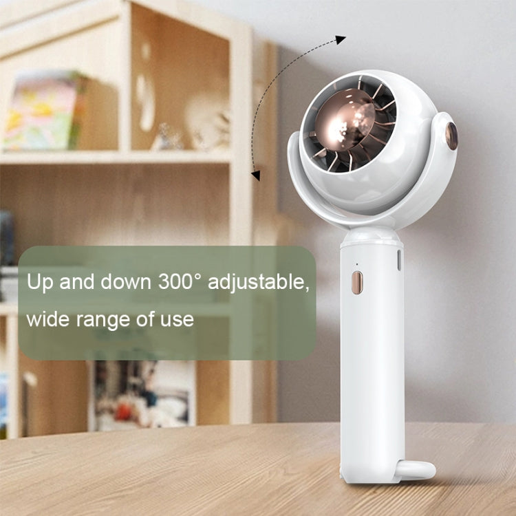 YL-005 Small Outdoor Handheld Fan with Carabiner Desktop Portable Mini Fan(White) - Electric Fans by PMC TechLife | Online Shopping South Africa | PMC TechLife | Buy Now Pay Later Mobicred