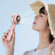 YL-005 Small Outdoor Handheld Fan with Carabiner Desktop Portable Mini Fan(White)