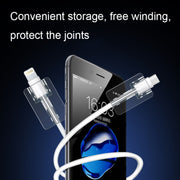10pcs Square Transparent Data Cable Protective Sleeve Durable Break-Resistant Cable Winder(Micro USB)