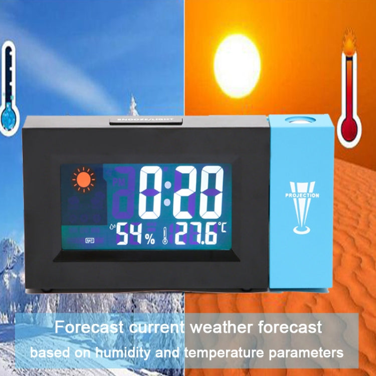 8290 Electronic Colour Screen Weather Clock Weather Forecast Projection Clock Rotatable Digital Clock With USB Cable - Novelty Clock by PMc TechLife | Online Shopping South Africa | PMc TechLife | Buy Now Pay Later Mobicred