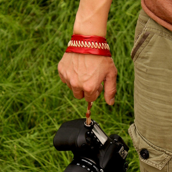 Zeku Retro Leather SLR Wristband Anti-drop Camera Wrist Strap without Camera(Black)