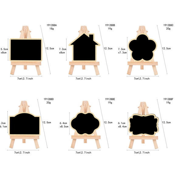 Small Party Shop Message Blackboard Ornaments Pine Tripod Decorative Message Board(Big Wave)