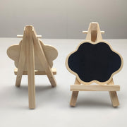 Small Party Shop Message Blackboard Ornaments Pine Tripod Decorative Message Board(Big Wave)