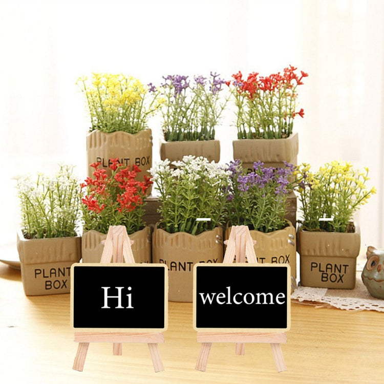 Small Party Shop Message Blackboard Ornaments Pine Tripod Decorative Message Board(Rectangle) - Message Boards by PMC TechLife | Online Shopping South Africa | PMC TechLife