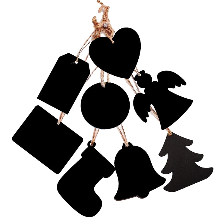 10pcs/Set Mini Hanging Wooden Message Board Home Holiday Decor Lanyard Chalkboard(Prismatic) - Message Boards by PMC TechLife | Online Shopping South Africa | PMC TechLife | Buy Now Pay Later Mobicred