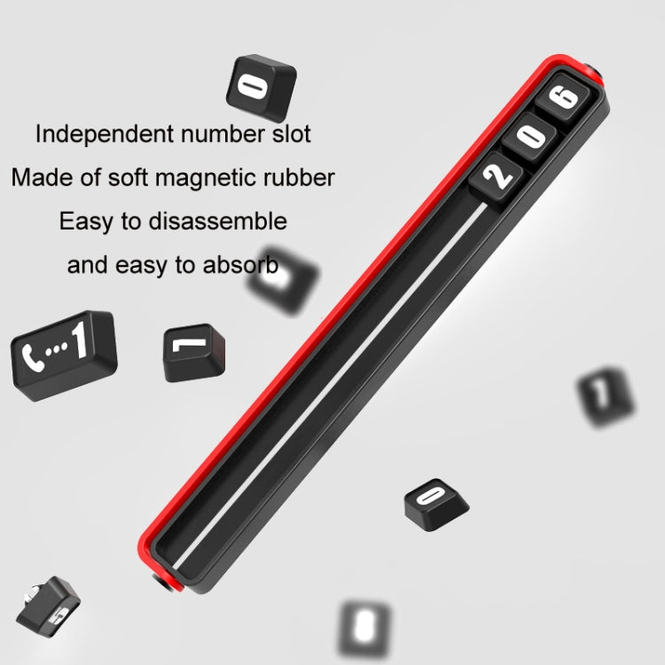 Aluminum Alloy Temporary Parking Number Plate Interior Decoration(Silver Black) - free shipping - PMC TechLife - Order now!