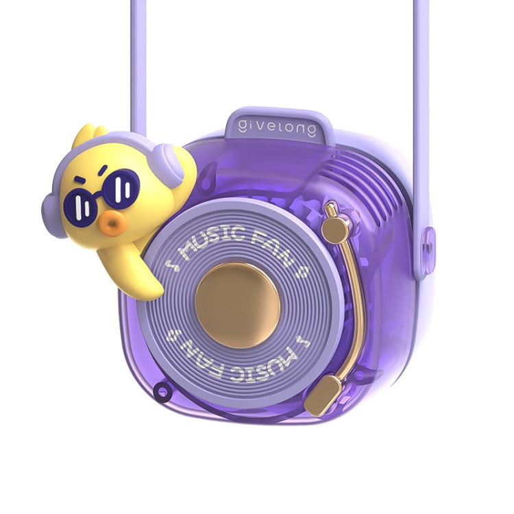 GL120-123 Hanging Neck Fan Summer Handheld USB Portable Mini Fan(Purple) - Electric Fans by PMC TechLife | Online Shopping South Africa | PMC TechLife | Buy Now Pay Later Mobicred