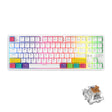 Ajazz K870T 87-Key Hot Swap Bluetooth/Wired Dual Mode RGB Backlight Office Game Mechanical Keyboard Tea Shaft (White) - free shipping - PMC TechLife - Order now!