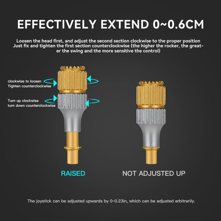 For DJI Mini 3 Pro RCSTQ Aluminum Alloy Two Color Telescopic Joystick With Screen Remote Control Thumb Operation Rod(As Show) - Other by RCSTQ | Online Shopping South Africa | PMC TechLife | Buy Now Pay Later Mobicred