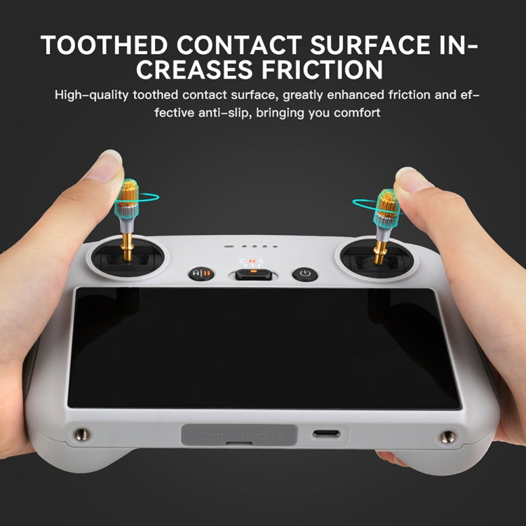 For DJI Mini 3 Pro RCSTQ Aluminum Alloy Two Color Telescopic Joystick With Screen Remote Control Thumb Operation Rod(As Show) - Other by RCSTQ | Online Shopping South Africa | PMC TechLife | Buy Now Pay Later Mobicred
