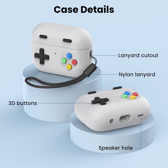 For AirPods Pro 2 AhaStyle DD04 Split Silicone Cartoon Earphone Protective Case(Green)