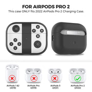 For AirPods Pro 2 AhaStyle PT-JY08 Split Silicone Cartoon Earphone Protective Case(Black And White)