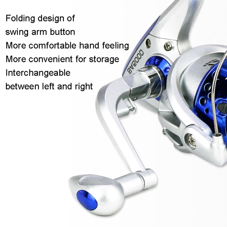 YUMOSHI SA Series Spinning Reel Plastic Head Fishing Reel Fishing Rod Reel, Specification: SA1000