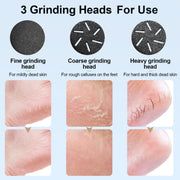 JD-510 Rechargeable Electric Foot Callus Remover with Vacuum Cleaner Black