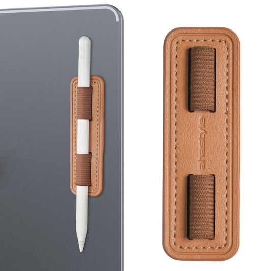 AhaStyle PT184 Adhesive PU Leather Pen Holder(Brown) - free shipping - PMC Jewellery - Order now!