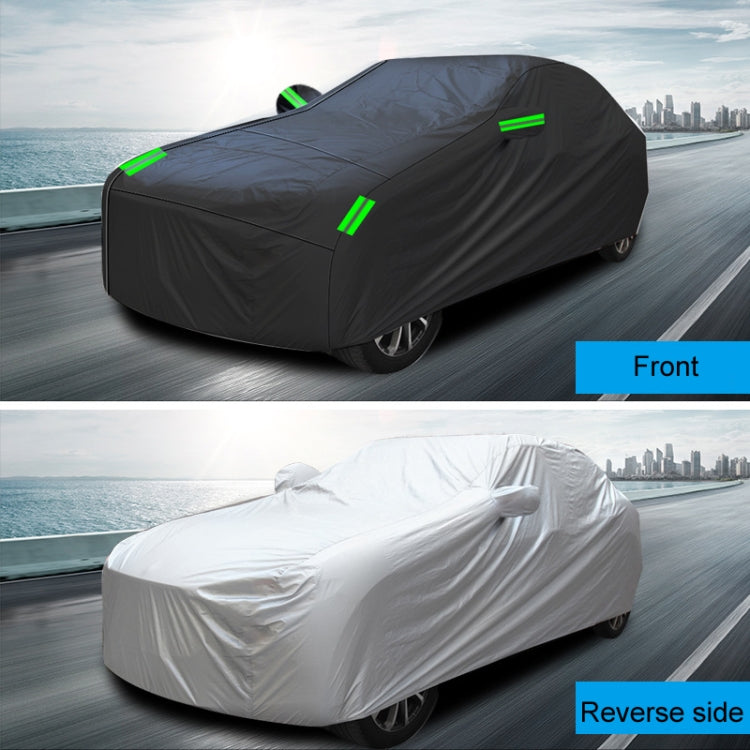 190T Silver Coated Cloth Car Rain Sun Protection Car Cover with Reflective Strip, Size: Y-M - PE Material by PMC TechLife | Online Shopping South Africa | PMC TechLife | Buy Now Pay Later Mobicred