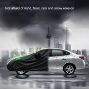 190T Silver Coated Cloth Car Rain Sun Protection Car Cover with Reflective Strip, Size: L